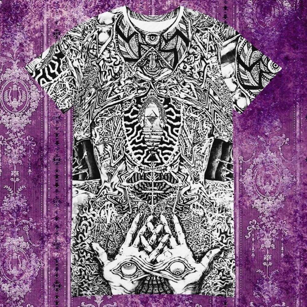 It’s Getting Nearer Psychedelic Art T Shirt Dress Occult Festival Horror Grunge
